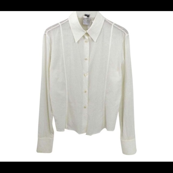 Gucci Tops Gucci White Button Down Blouse 736 Poshmark